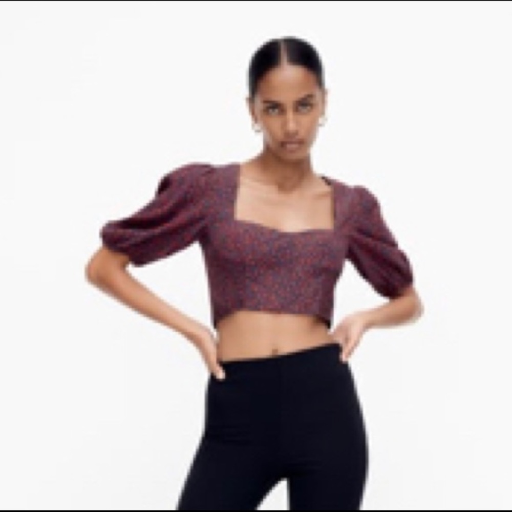 Zara floral crop top Sz M